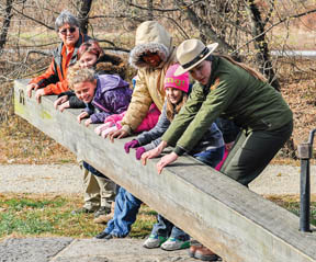 Children learn about locks in Canal Classrooms program.