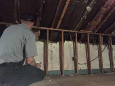 Post-Demo: Park Ranger inspects the second floor