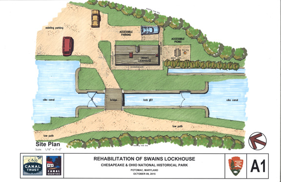 Site Plan Highlights: *Private accessible parking *Easy graded path to home entry *Accessible picnic table and fire ring with view downstream