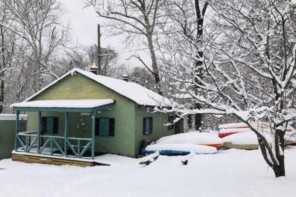 Snowed Fletchers Boathouse by Patricia Sainz
