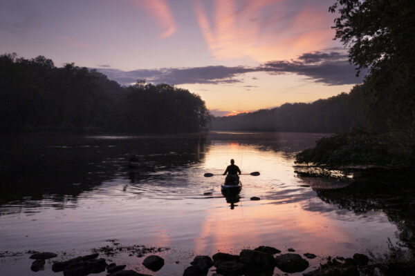 Kayaker at Sunset by Leigh Scott