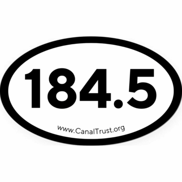 184.5 Miles on the C&O Canal Oval Car Magnet