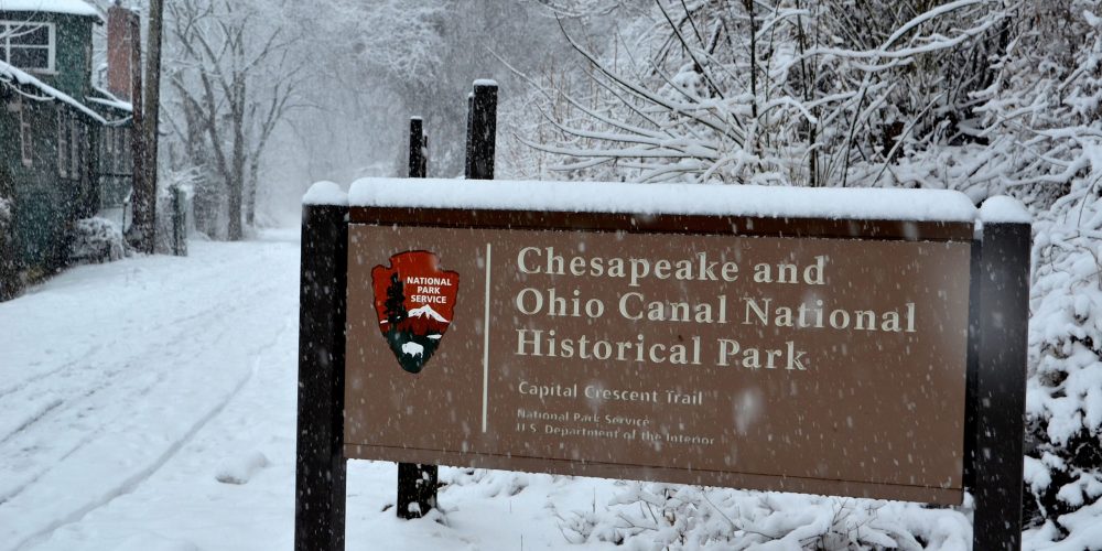 Capital Crescent Trail NPS entrance sign - Carole Lewis Anderson