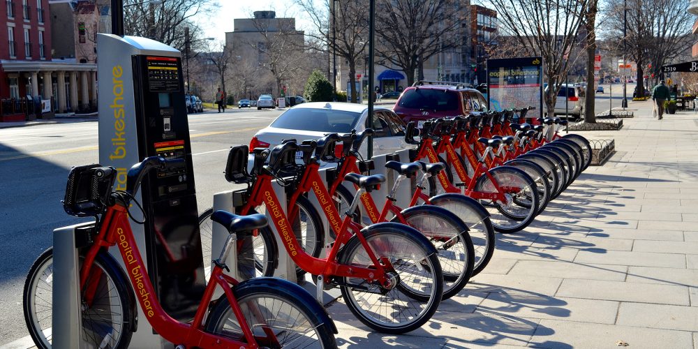 Georgetown -Bikeshare 3 blocks from Canal entrance by Carole Lewis Anderson