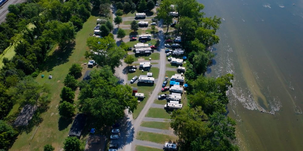 RV sites drone_campground